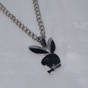 playboy silver necklace